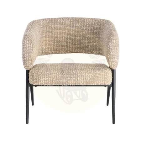 Sillón beige en tejido y metal para salón 71x70x75cm - Ixia - 616566IX - foto-secundaria-6