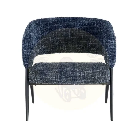 Sillón azul en tejido con estructura metálica para salón 71x70x75cm - Ixia - 616567IX - foto-secundaria-6