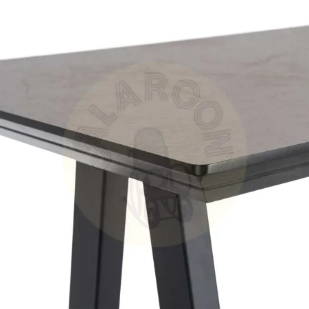 Mesa alta negro y crema en DM con estructura metálica 138x50x100cm - Ixia - 616568IX - foto-secundaria-1