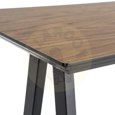 Mesa alta natural en DM con patas y estructura de hierro negro 138x50x100cm - Ixia - 616569IX - foto-secundaria-1