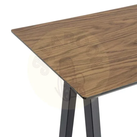 Mesa alta natural en DM con patas y estructura de hierro negro 138x50x100cm - Ixia - 616569IX - foto-secundaria-2