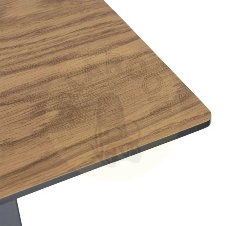 Mesa alta natural en DM con patas y estructura de hierro negro 138x50x100cm - Ixia - 616569IX - foto-secundaria-3