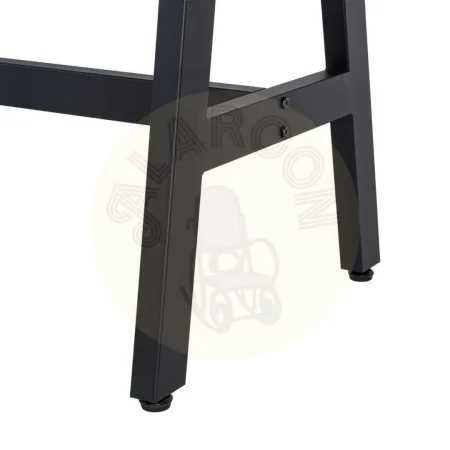 Mesa alta natural en DM con patas y estructura de hierro negro 138x50x100cm - Ixia - 616569IX - foto-secundaria-4