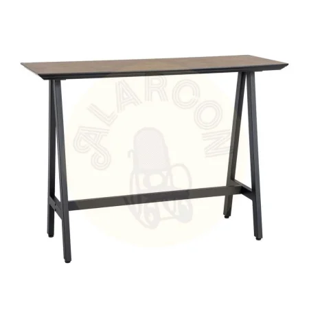 Mesa alta natural en DM con patas y estructura de hierro negro 138x50x100cm - Ixia - 616569IX - foto-secundaria-5