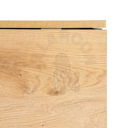 Mesa plegable en negro y natural con sobre de melamina y estructura de hierro 148x71x74cm - Ixia - 616571IX - foto-secundaria-2