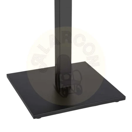 Mesa de piedra sinterizada imitación mármol travertino con estructura de hierro 80x80x75cm - Ixia - 616574IX - foto-secundaria-7