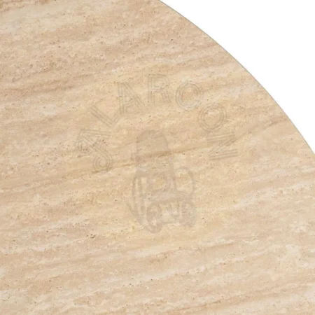 Mesa redonda travertino en piedra sinterizada con patas de hierro 80x80x75cm - Ixia - 616577IX - foto-secundaria-3