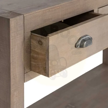 Consola de madera de pino acabado natural estilo cottage 135x45x80cm - Ixia - 616578IX - foto-secundaria-5