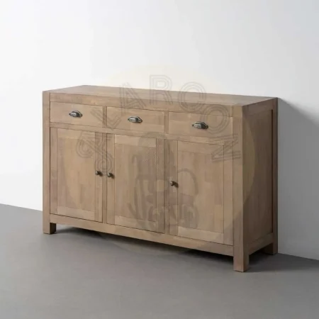 Aparador natural en madera de pino estilo cottage 140x40x86.50cm - Ixia - 616580IX - foto-secundaria-10