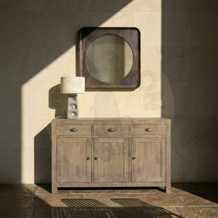 Aparador natural en madera de pino estilo cottage 140x40x86.50cm - Ixia - 616580IX - foto-secundaria-11