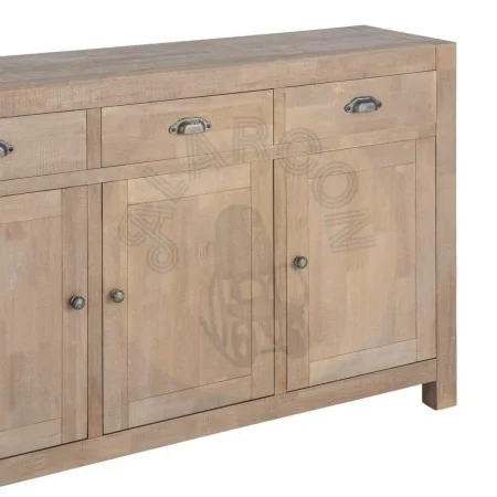 Aparador natural en madera de pino estilo cottage 140x40x86.50cm - Ixia - 616580IX - foto-secundaria-2