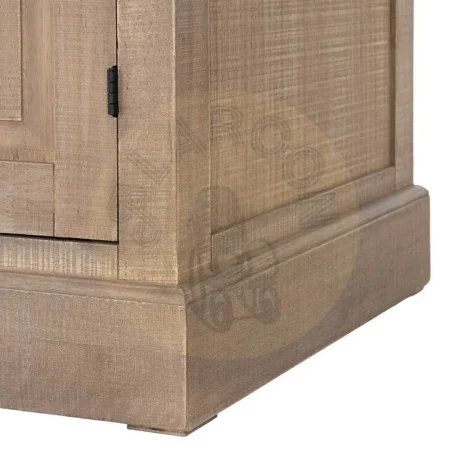 Vitrina estilo cottage natural y negra de madera de pino con puertas de cristal y detalles en metal 87x40x198cm - Ixia - 616581IX - foto-secundaria-8