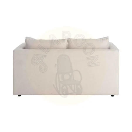 Sofá 2 plazas crema en tejido con estructura de madera y cojines desenfundables 165x96x86cm - Ixia - 616582IX - foto-secundaria-2