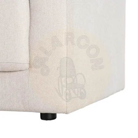 Sofá 2 plazas crema en tejido con estructura de madera y cojines desenfundables 165x96x86cm - Ixia - 616582IX - foto-secundaria-9