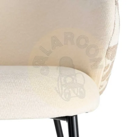 Silla tapizada estampado en tejido con estructura metálica 55.50x57x76cm - Ixia - 616584IX - foto-secundaria-1