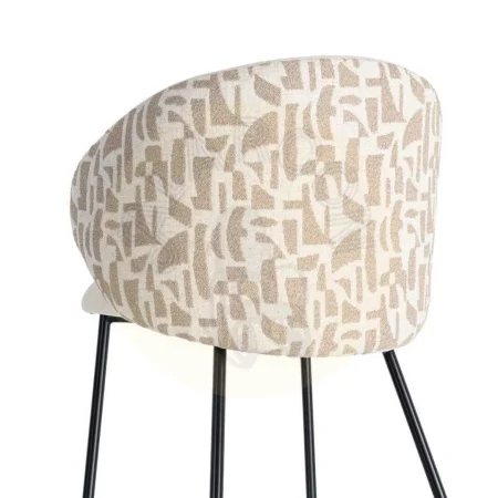 Silla tapizada estampado en tejido con estructura metálica 55.50x57x76cm - Ixia - 616584IX - foto-secundaria-2