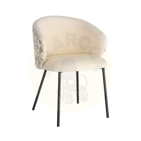 Silla tapizada estampado en tejido con estructura metálica 55.50x57x76cm - Ixia - 616584IX - foto-secundaria-9