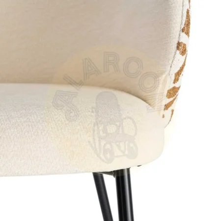 Silla estampada en tejido con estructura metálica 56.50x56x74.50cm - Ixia - 616585IX - foto-secundaria-1