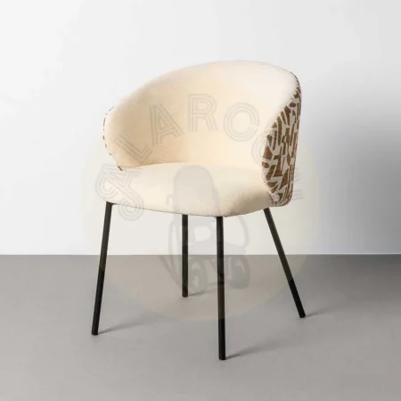 Silla estampada en tejido con estructura metálica 56.50x56x74.50cm - Ixia - 616585IX - foto-secundaria-10
