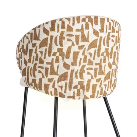 Silla estampada en tejido con estructura metálica 56.50x56x74.50cm - Ixia - 616585IX - foto-secundaria-2