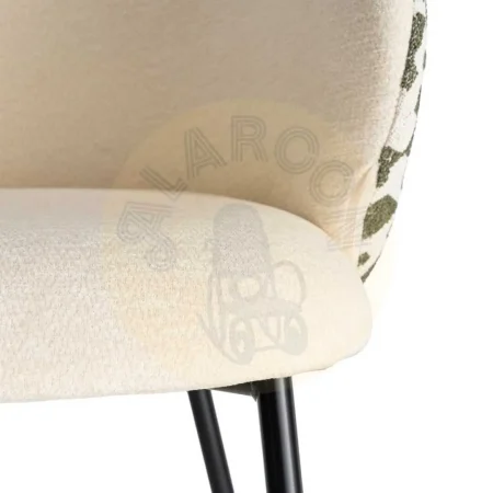 Silla estampada en tejido 100% poliéster con estructura metálica 56.50x56x74.50cm - Ixia - 616586IX - foto-secundaria-1