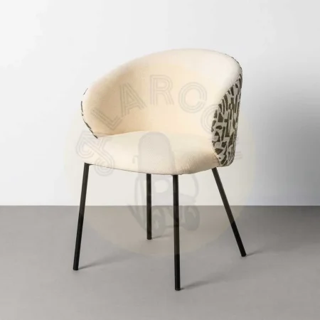 Silla estampada en tejido 100% poliéster con estructura metálica 56.50x56x74.50cm - Ixia - 616586IX - foto-secundaria-10