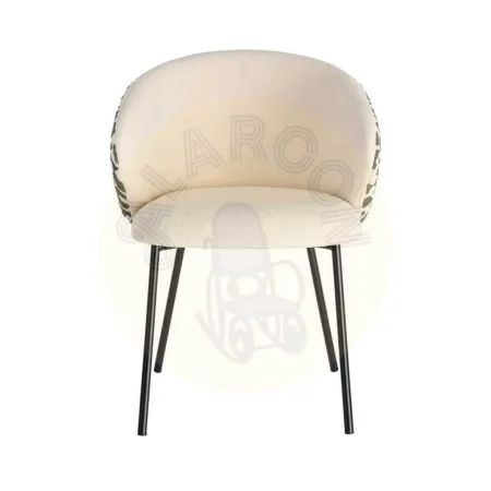 Silla estampada en tejido 100% poliéster con estructura metálica 56.50x56x74.50cm - Ixia - 616586IX - foto-secundaria-6