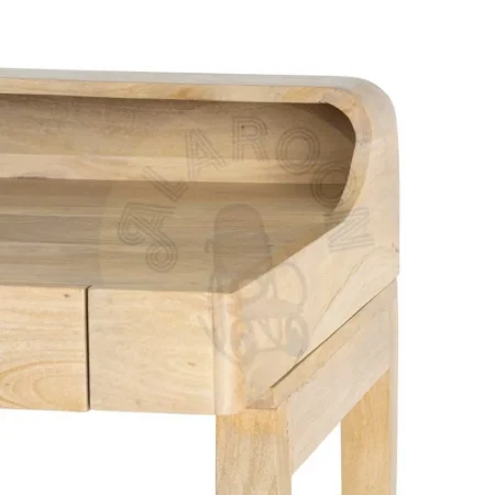 Escritorio en madera de mango tono teka con dos cajones y compartimentos abiertos 122x62x88cm - Ixia - 616588IX - foto-secundaria-4