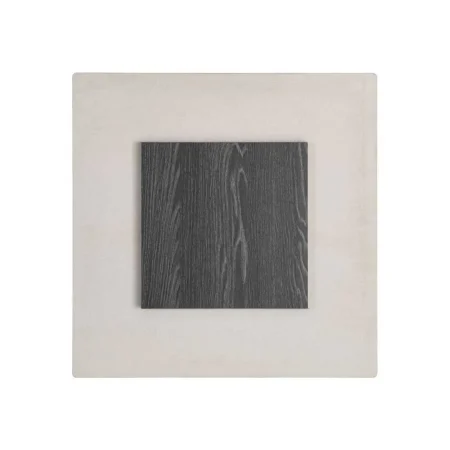 Tablero de mesa en piedra sinterizada imitación mármol Marquina alto brillo 70x70cm - Ixia - 616590IX - foto-blanco