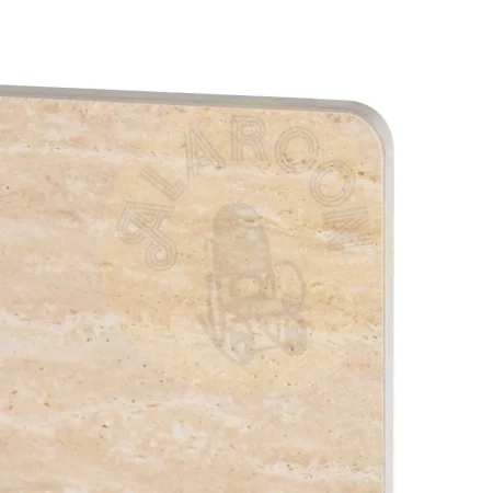 Tablero para mesa en piedra sinterizada imitación mármol travertino 70x70cm - Ixia - 616591IX - foto-secundaria-2