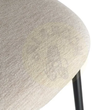 Silla beige en tejido 100% poliéster y estructura metálica para contract 56.50x56x74.50cm - Ixia - 616624IX - foto-secundaria-7