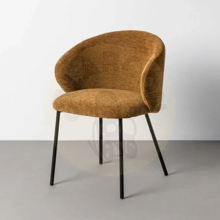 Silla contract marrón en tejido y metal 56.50x56x74.50cm - Ixia - 616625IX - foto-secundaria-10