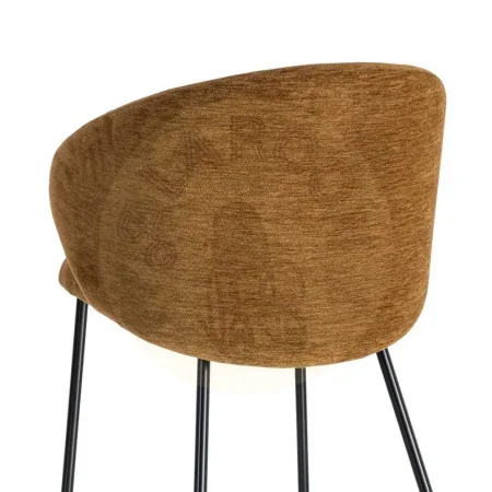 Silla contract marrón en tejido y metal 56.50x56x74.50cm - Ixia - 616625IX - foto-secundaria-2