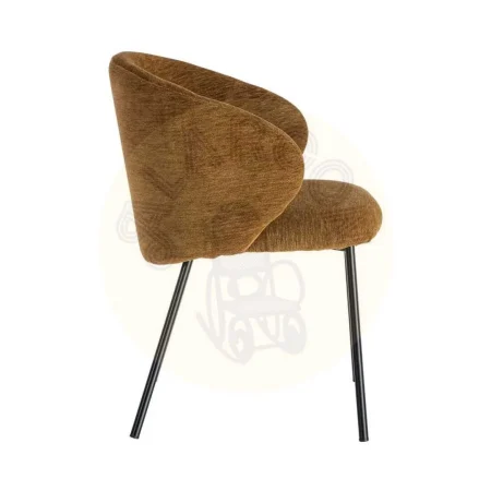 Silla contract marrón en tejido y metal 56.50x56x74.50cm - Ixia - 616625IX - foto-secundaria-3