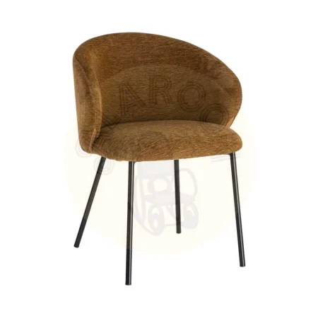 Silla contract marrón en tejido y metal 56.50x56x74.50cm - Ixia - 616625IX - foto-secundaria-9
