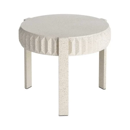 Mesita de metal blanco con acabado terrazo 64x64x50cm - Ixia - 616756IX - foto-blanco