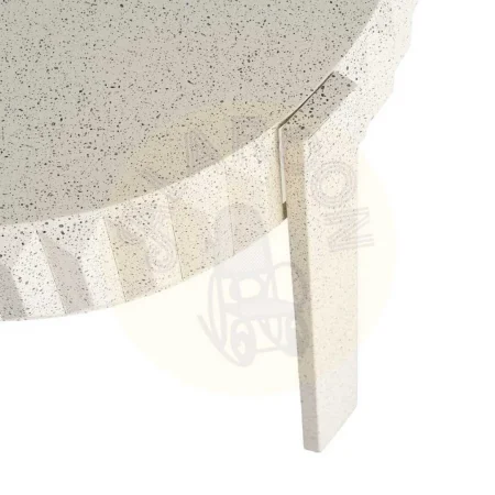 Mesita de metal blanco con acabado terrazo 64x64x50cm - Ixia - 616756IX - foto-secundaria-1