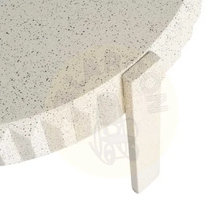 Mesa de centro blanca en metal con acabado terrazo 79x79x45cm - Ixia - 616757IX - foto-secundaria-1