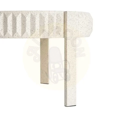 Mesa de centro blanca en metal con acabado terrazo 79x79x45cm - Ixia - 616757IX - foto-secundaria-2