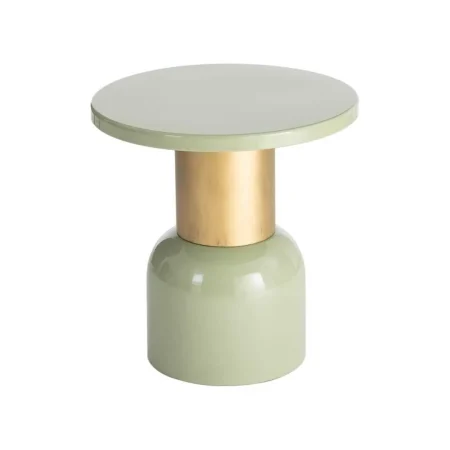 Mesita auxiliar aguamarina en metal 51x51x52cm - Ixia - 616767IX - foto-blanco