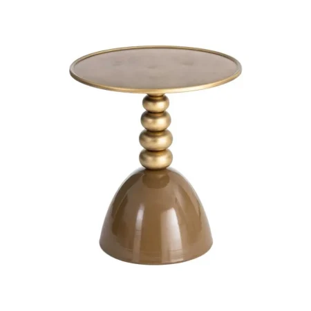 Mesita auxiliar de metal marrón 49x49x54cm - Ixia - 616773IX - foto-blanco