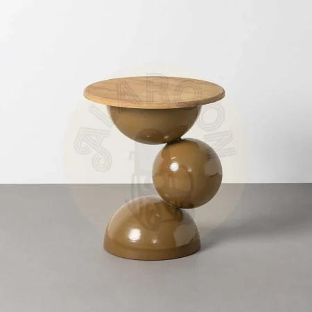 Mesita marrón madera y metal 49.50x49.50x58.50cm - Ixia - 616775IX - foto-secundaria-5