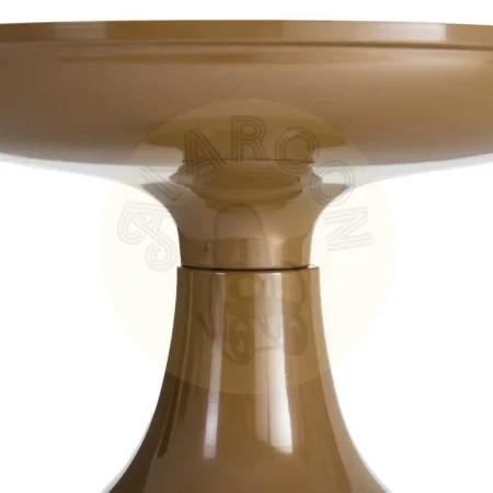 Mesita auxiliar color teja en cristal templado y metal 50x50x61.50cm - Ixia - 616778IX - foto-secundaria-2