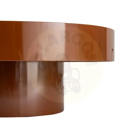 Mesa centro teja en cristal templado y metal 80x80x32.50cm - Ixia - 616780IX - foto-secundaria-2