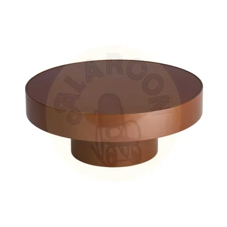 Mesa centro teja en cristal templado y metal 80x80x32.50cm - Ixia - 616780IX - foto-secundaria-3