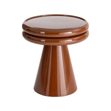 Mesita auxiliar de metal color teja 52.50x52.50x56cm - Ixia - 616782IX - foto-blanco