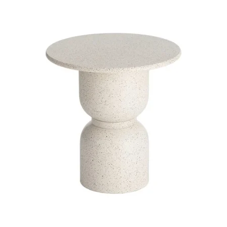 Mesita blanca en DM y metal 50x50x51.50cm - Ixia - 616783IX - foto-blanco
