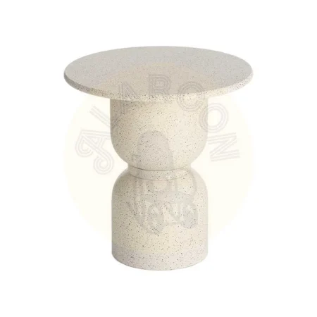 Mesita blanca en DM y metal 50x50x51.50cm - Ixia - 616783IX - foto-secundaria-4