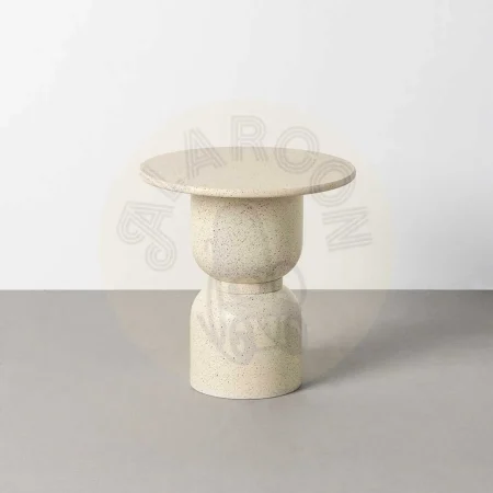 Mesita blanca en DM y metal 50x50x51.50cm - Ixia - 616783IX - foto-secundaria-5