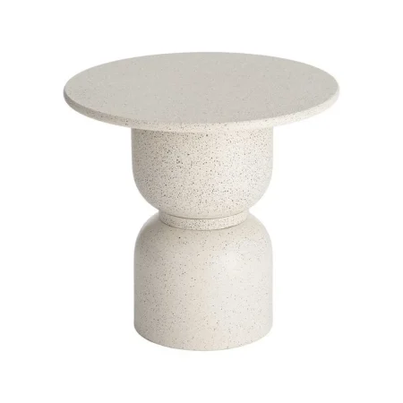 Mesita auxiliar blanca en DM y hierro 60x60x55cm - Ixia - 616784IX - foto-blanco